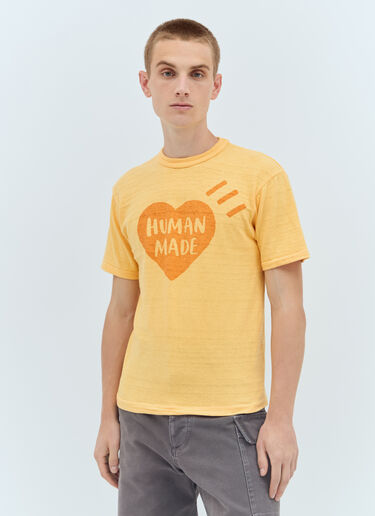 Human Made 徽标印花 T 恤 黄色 hmd0156012