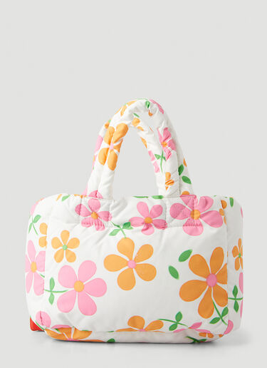 ERL Flower Print Mini Puffer Tote Bag White erl0348017