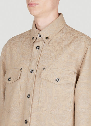 Versace Barocco Denim Overshirt Beige ver0155003