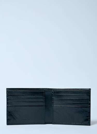Prada Logo Plaque Leather Wallet Black pra0159044