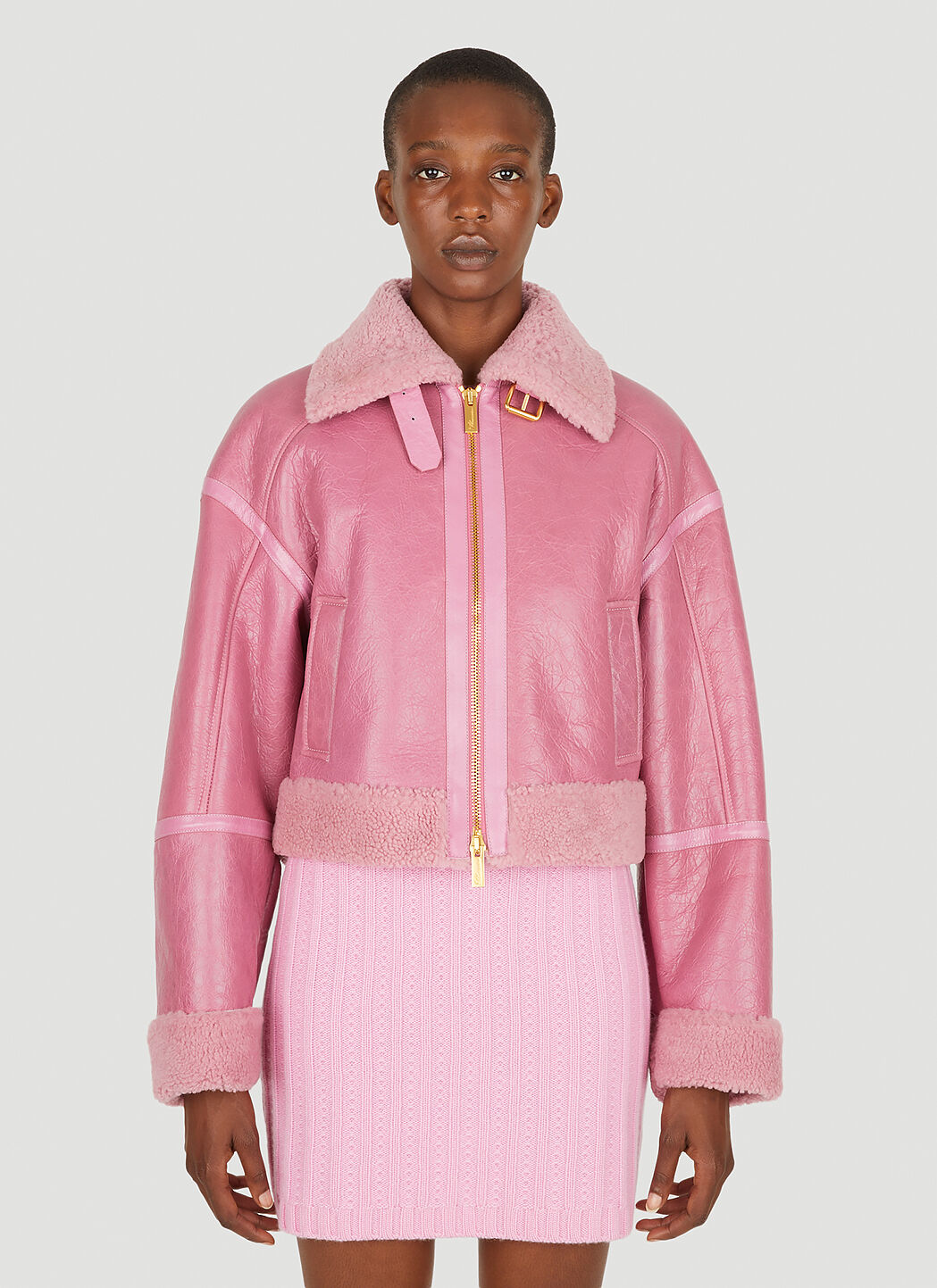Pink aviator jacket sale