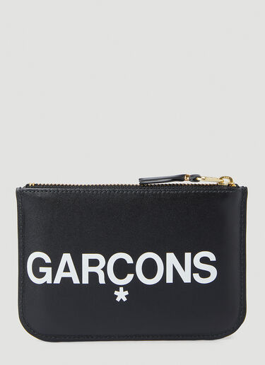 Comme des Garçons Wallet Huge Logo Pouch Bag Black cdw0348009