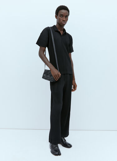 Homme Plissé Issey Miyake MC August Pleated Knit Pants Black hmp0154005