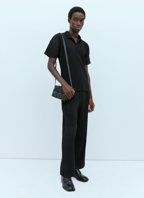 Homme Plissé Issey Miyake MC August Pleated Knit Pants Black hmp0153001