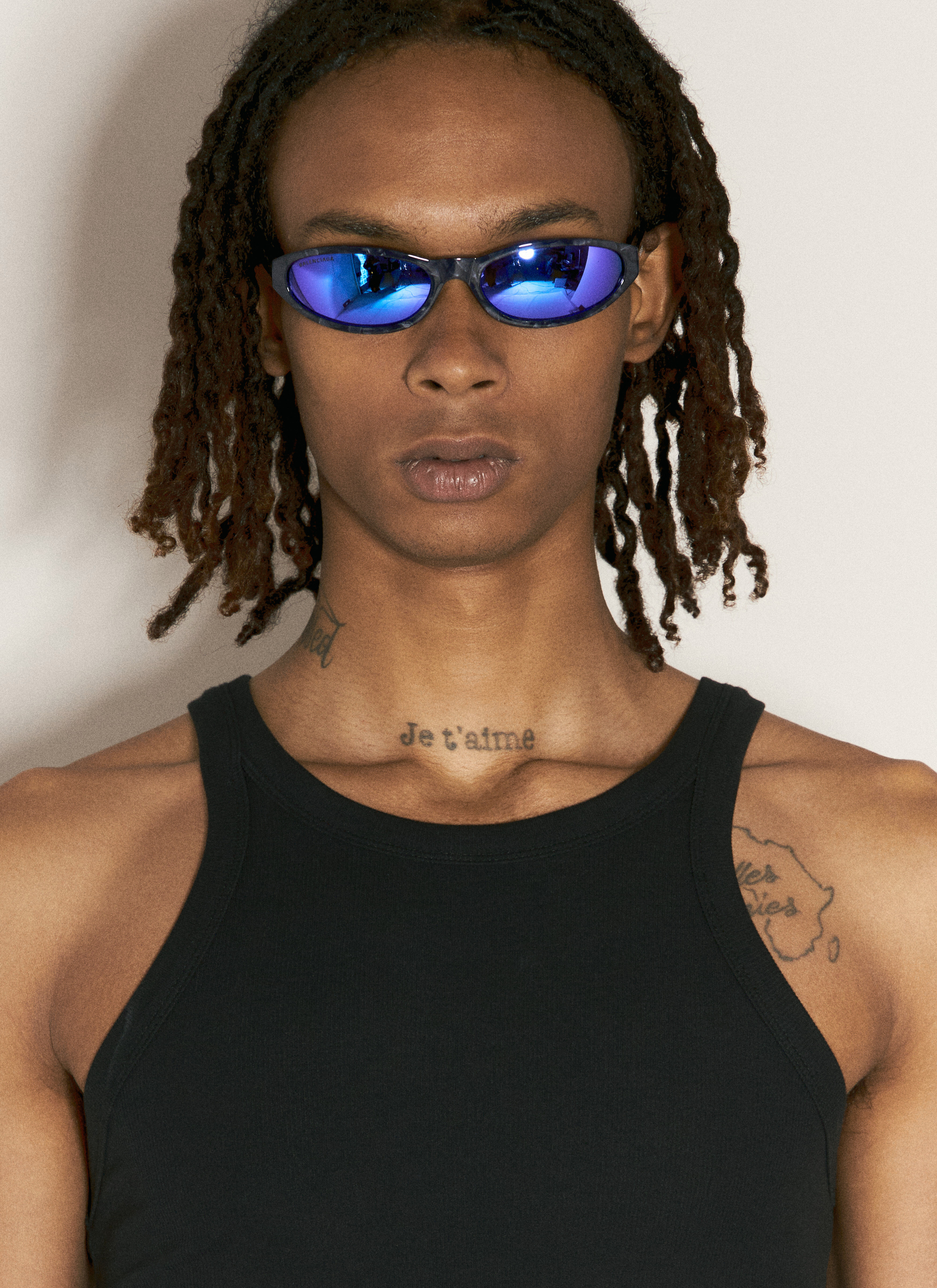 Balenciaga Men s Neo Round Sunglasses in Blue LN CC