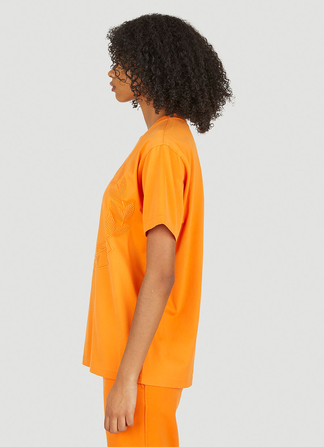 Burberry Logo Embroidered T-Shirt in Orange | LN-CC