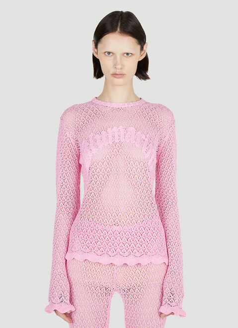 Blumarine Crochet Logo Top Grey blm0253010