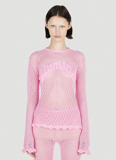 Blumarine Crochet Logo Top Pink blm0252018