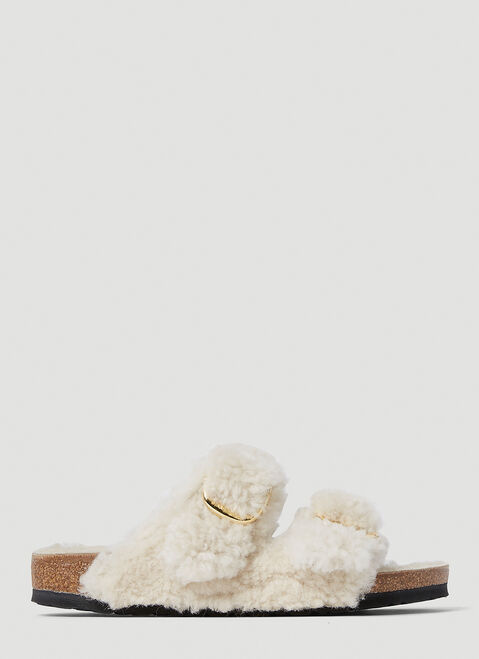 Birkenstock Arizona Shearling Sandals White brk0352004