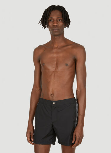 Zip Motif Swim Shorts Alexander McQueen Zip Motif Swim Shorts Black amq0148029