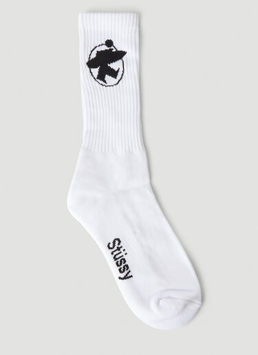 Stüssy Surfman Crew Socks White sts0350024
