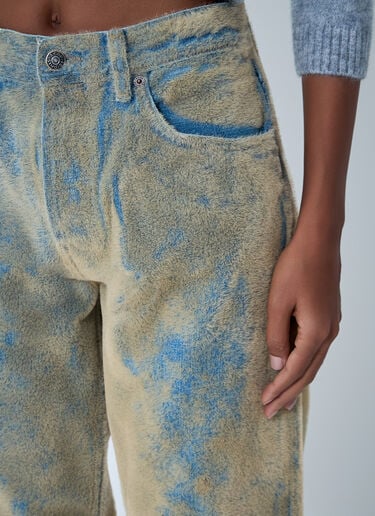 Acne Studios Flocked Denim Jeans Blue acn0262035