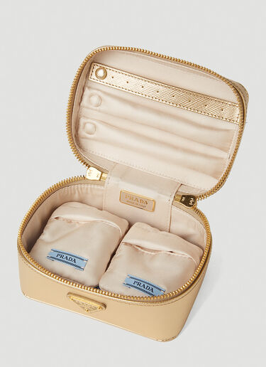 Logo Plaque Vanity Case Prada Logo Plaque Vanity Case Gold pra0251022