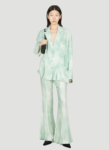 Acne Studios Marbel Print Oversized Pyjamas Shirt Green acn0254028