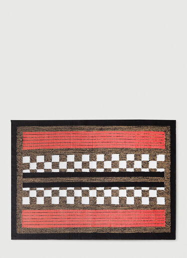 Checkerboard Stripe Rug NÒMARYTHM TEXTILE Checkerboard Stripe Rug Brown nma0146015