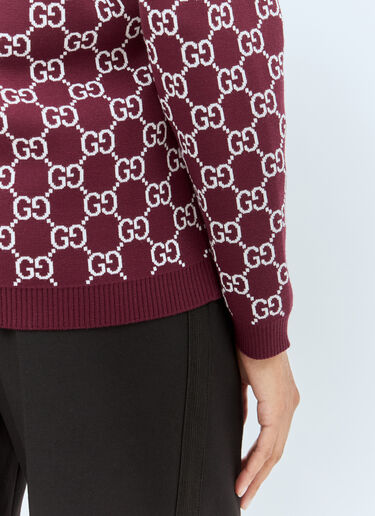 Gucci Reversible GG Wool Jacquard Cardigan Red guc0257033