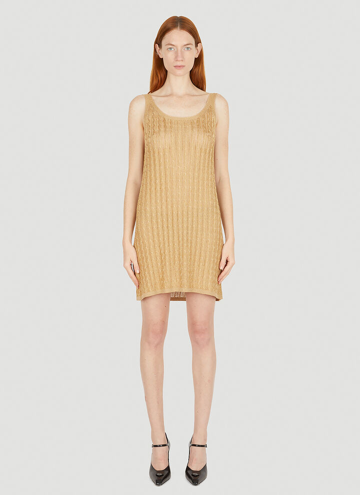 ln-cc.com | Metallic Cabel Knit Dress