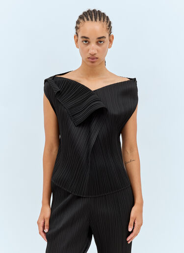 Pleats Please Issey Miyake July 垂褶上衣 黑色 plp0258001