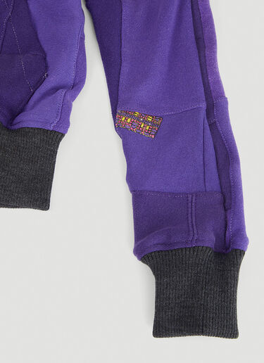 DRx FARMAxY FOR LN-CC Monochromatic Deconstructed Panelling Hooded Sweatshirt Purple drx0346002