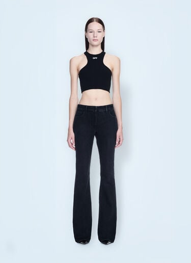 Off-White Off Stamp Ribbed Top Black ofw0260005