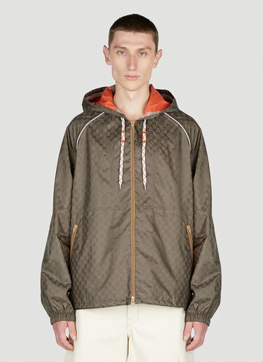 Gucci GG Hooded Track Jacket Brown guc0153042