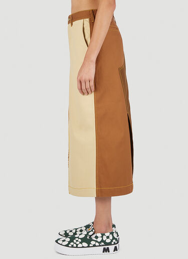 Marni x Carhartt Colour Block Panel Skirt Brown mca0250009