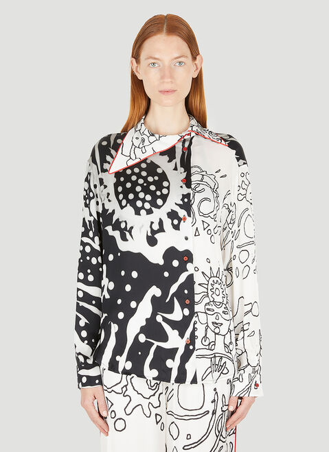 Honey Fucking Dijon Fluid Asymmetric Shirt Green hdj0352011