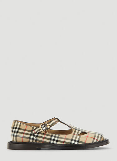 Burberry Vintage-Check T-Bar Shoes Beige bur0239032