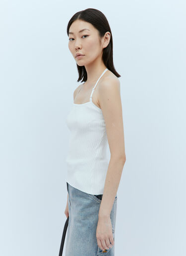 Courrèges Rib Knit Tank Top White cou0253039