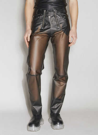 透明双拉链长裤  GmbH 透明双拉链长裤  黑 gmb0156012