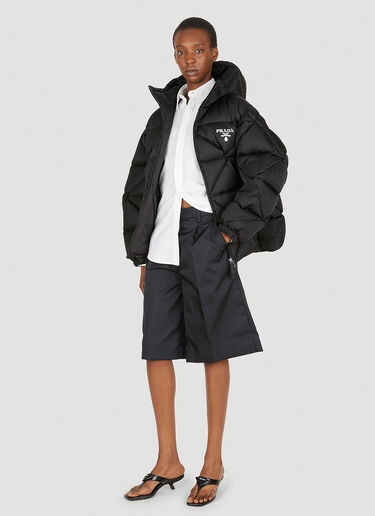 Prada [Re-Nylon] 다이아몬드 퀼팅 재킷 블랙 pra0249005