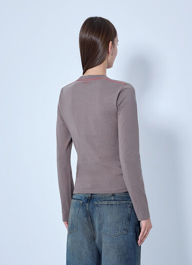 LN-CC® - Marni: Cut-Out Detail Long Sleeve Top - Grey Marni Cut-Out Detail Long Sleeve Top Grey mni0266005