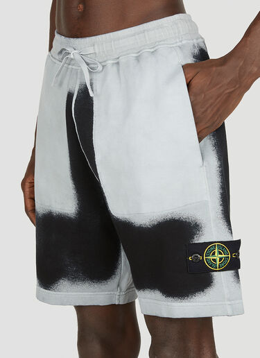 Stone Island Spray Painted Track Shorts Grey sto0152009