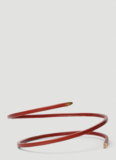Bottega Veneta Spiral Classic Belt Red bov0240013