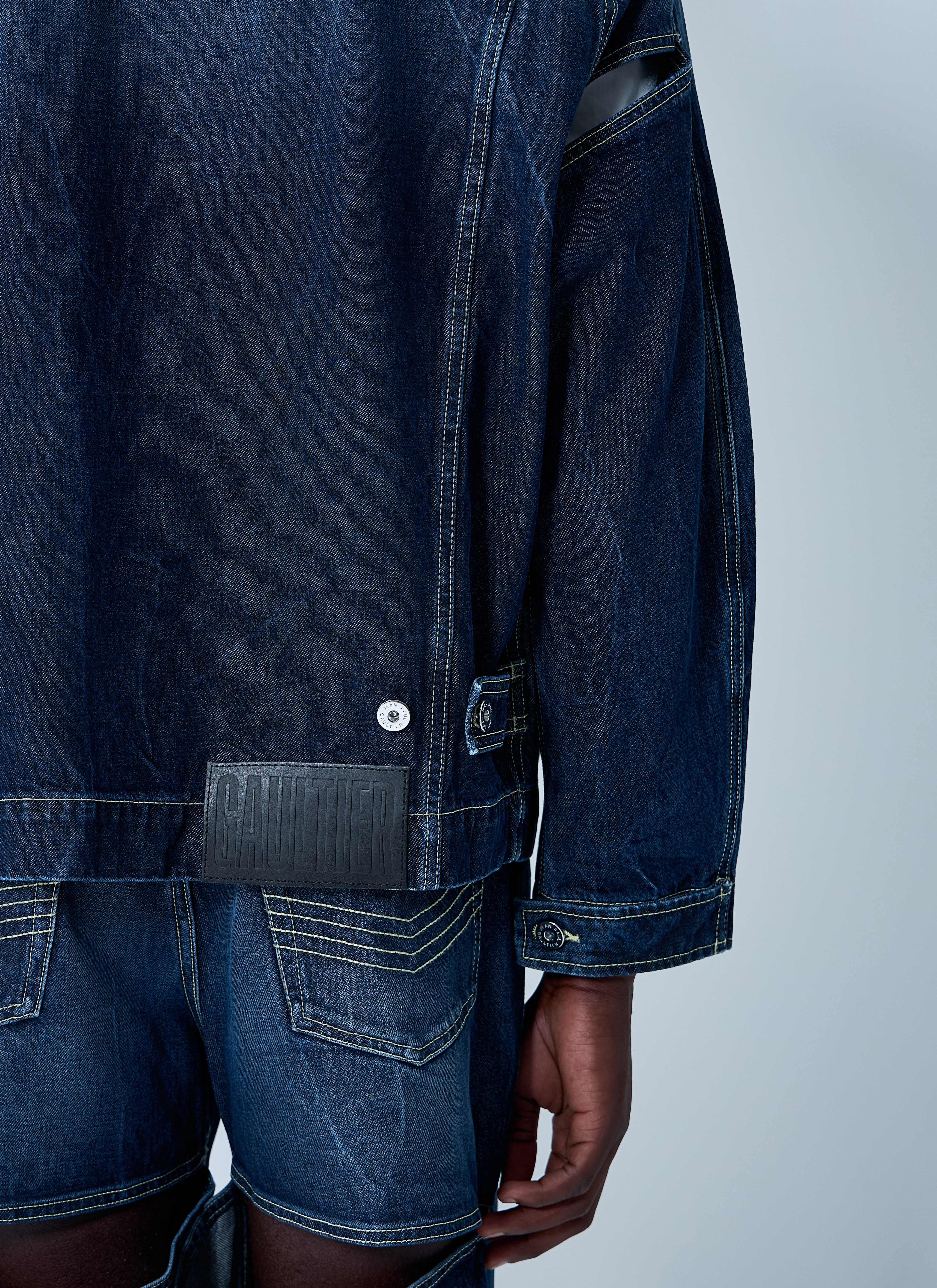 Jean Paul Gaultier Men's' Cut.Out Denim Jacket in Denim | LN-CC®