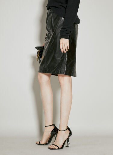 Pencil Leather Skirt Saint Laurent Pencil Leather Skirt Black sla0254021