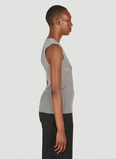 Dion Lee Ribbed Tank Top Grey dle0349005