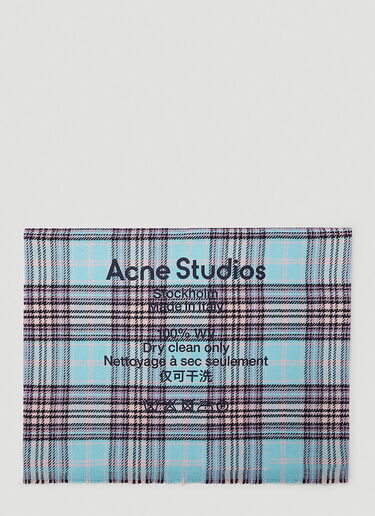 Acne Studios Cassiar Tartan Scarf Blue acn0244055