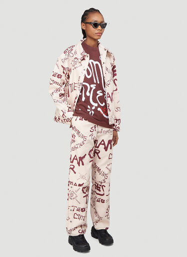 Spray Logo Print Sweatshirt Come Tees Spray Logo Print Sweatshirt Brown com0340008