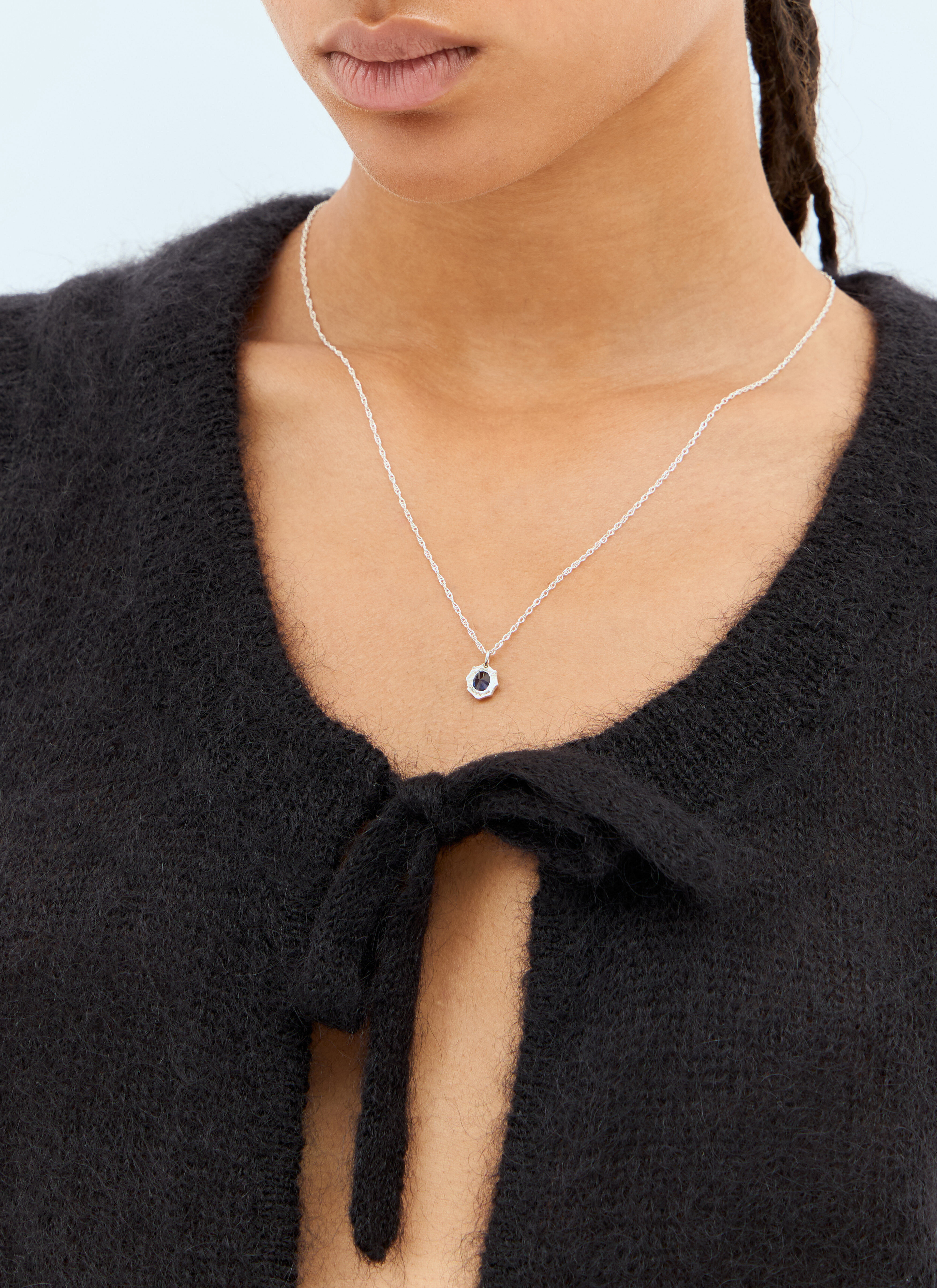 Bleue Burnham Women's' Mini Bamboo Pendant Necklace in Silver | LN-CC®