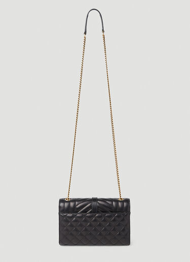 Saint Laurent 小号菱格纹信封包 黑色 sla0252062