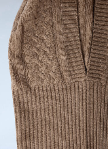 Max Mara Logo Motif Balaclave Camel max0262036