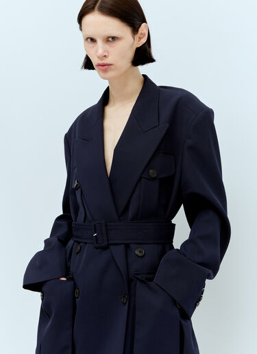 Dries Van Noten Belted Blazer Navy dvn0256010