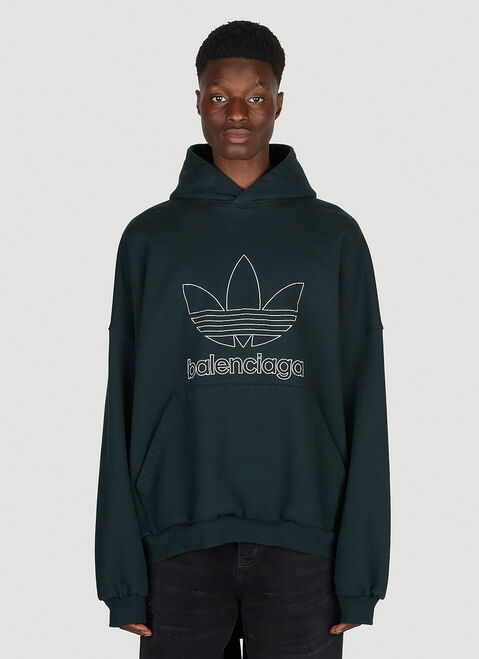 Balenciaga x adidas Embroidered Logo Hooded Sweatshirt Red axb0151001