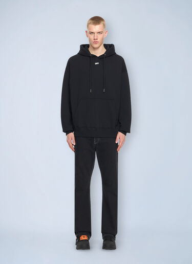 LN-CC® - Off-White: Paint Arrow Skate Hoodie - Black Off-White Paint Arrow Skate Hoodie Black ofw0164173