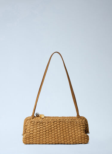 Jacquemus The Large Salon Clutch Bag Camel jac0264046