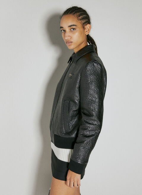 Prada レザーボンバージャケット ブラック pra0255003
