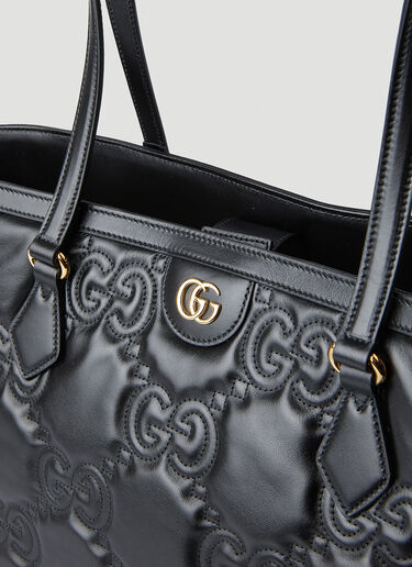Gucci GG Matelassé Medium Tote Bag in Black