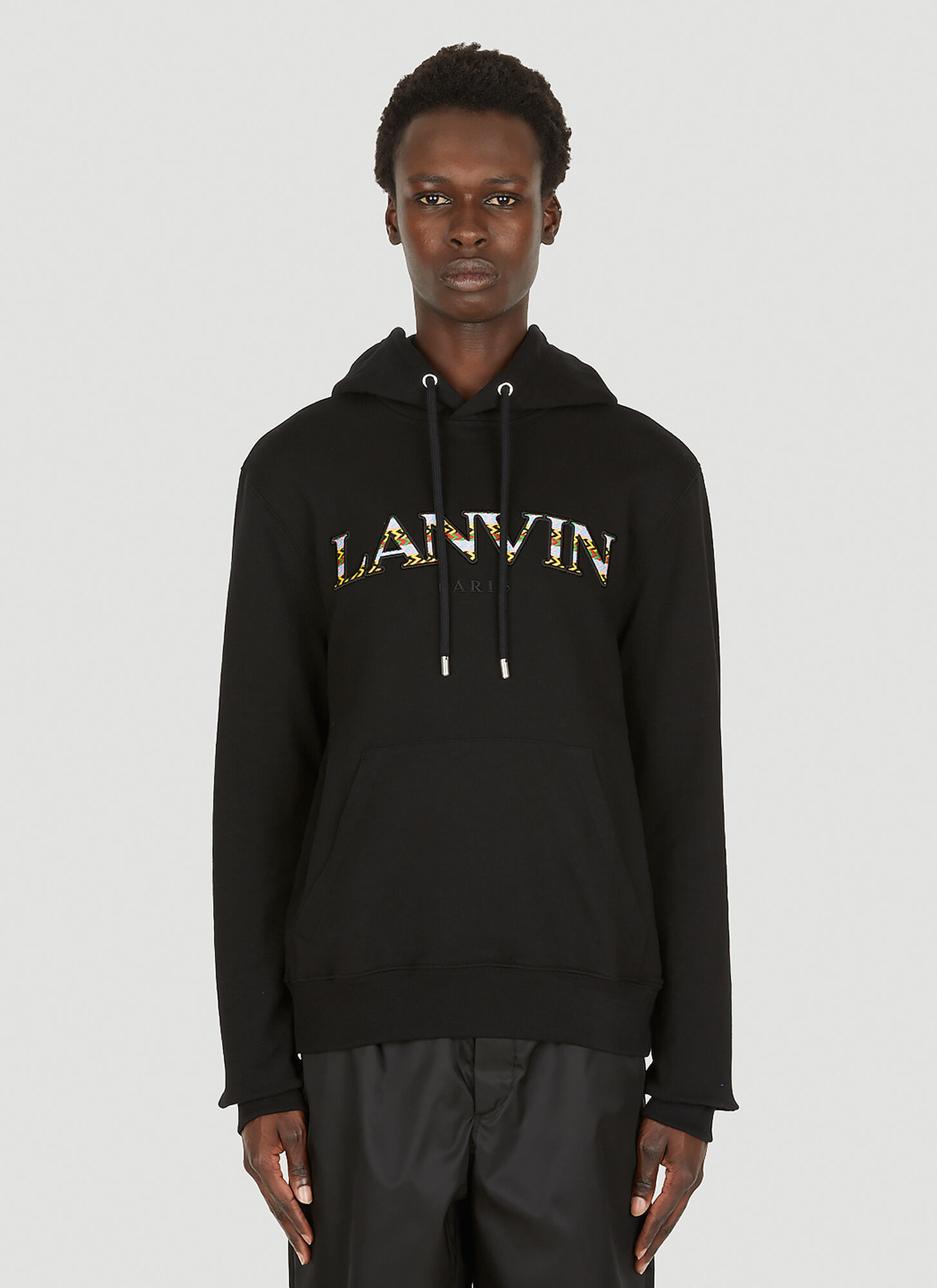 Lanvin Embroidered-logo Drawstring Hoodie