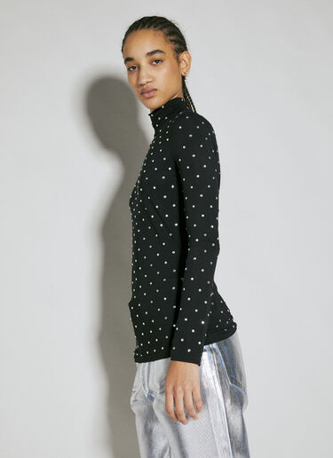 Rabanne Crystal Embellished Top Black pac0253023